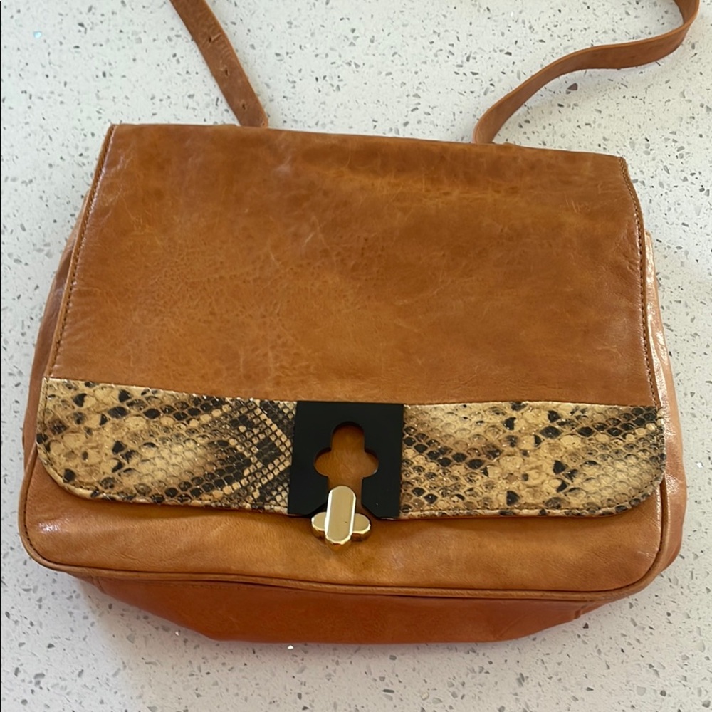 Tan Leather Shoulder Bag
